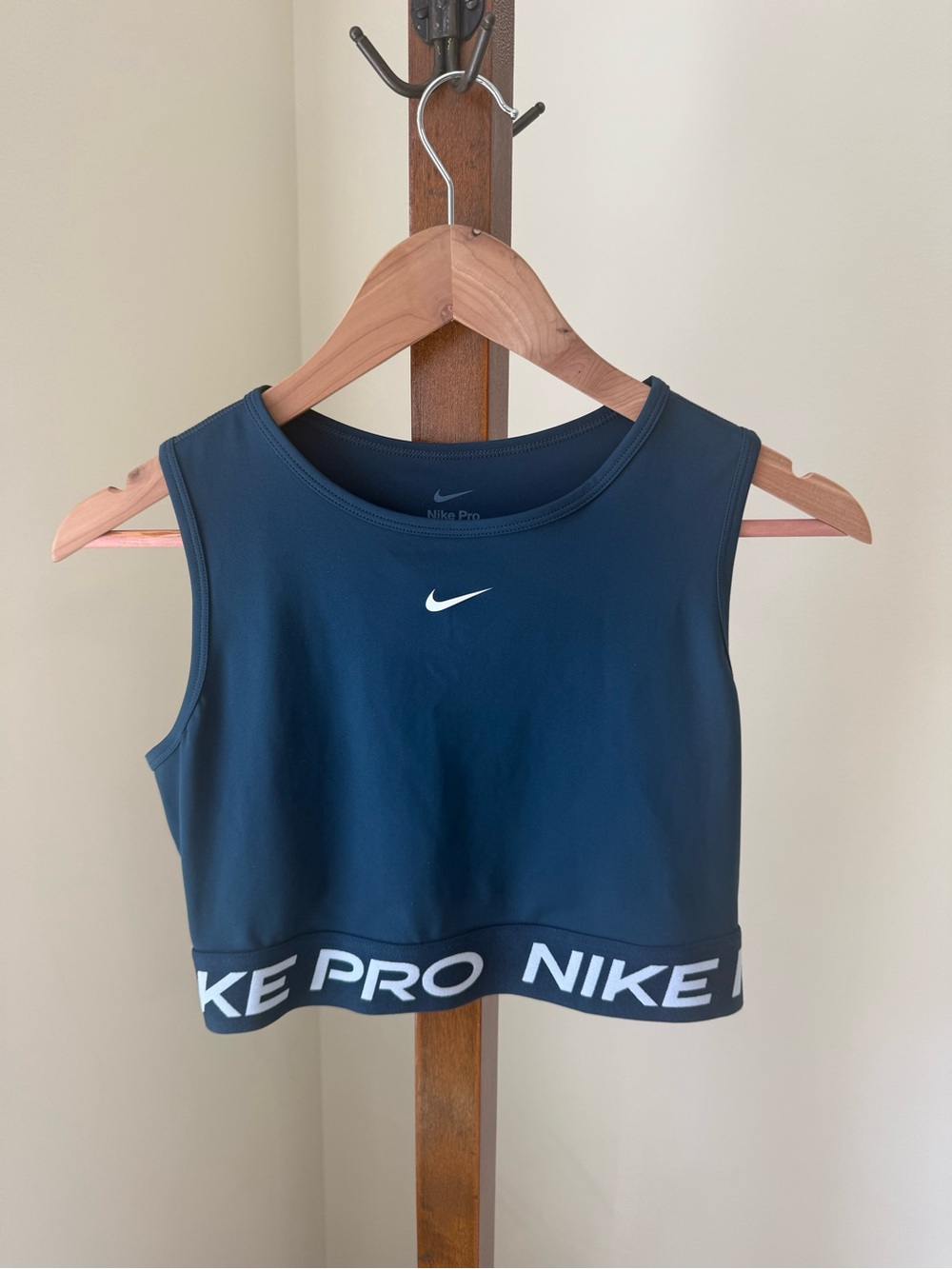 Nike Dark Teal Crop Sports Tank with NIKE PRO Band
